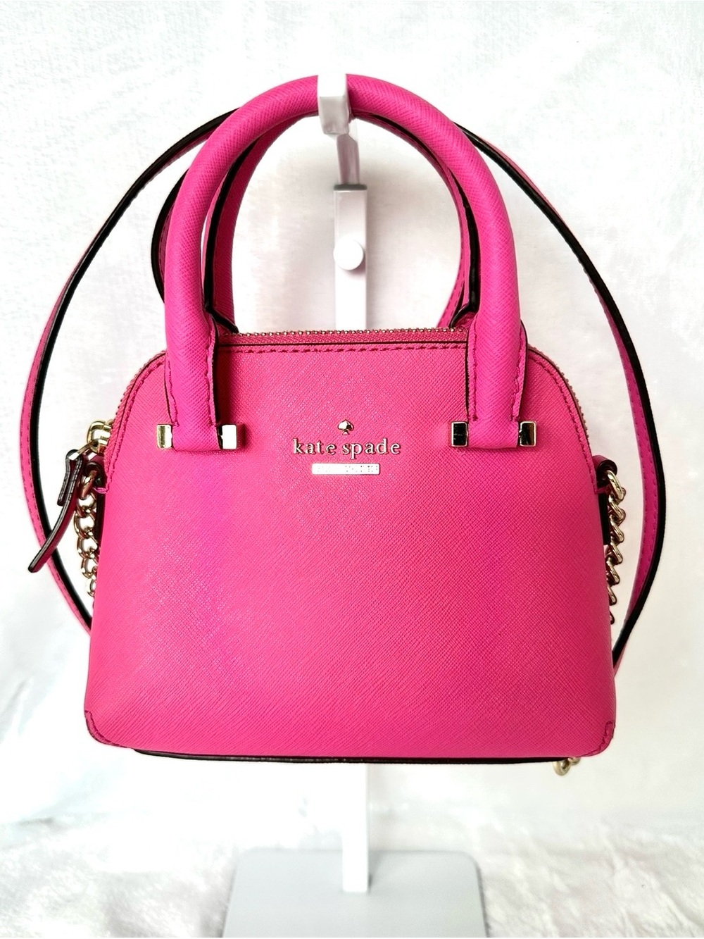 kate spade Hot Pink Mini Satchel with Chain Strap